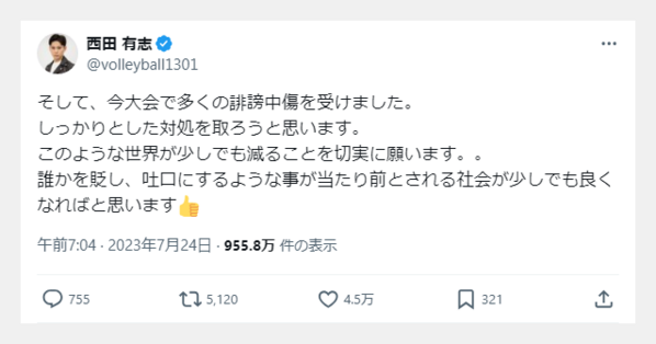 西田有志の誹謗中傷の内容